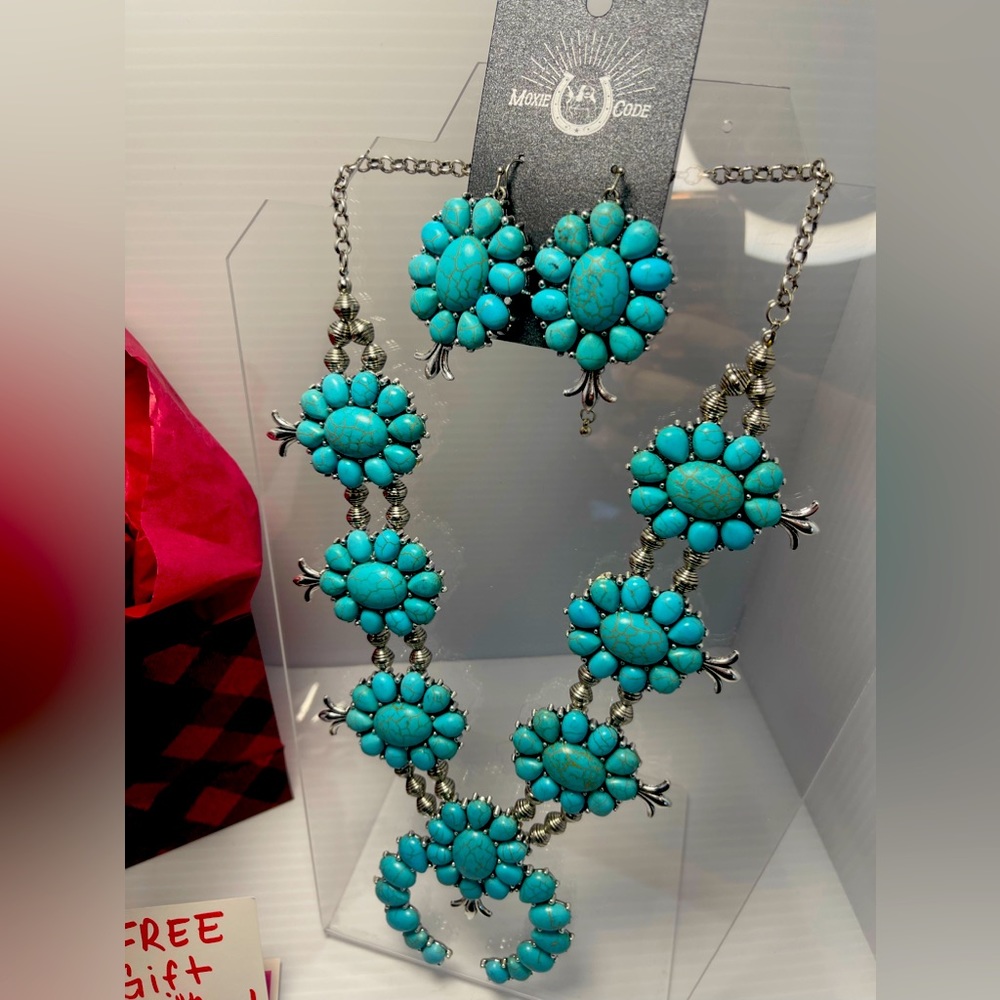 Squash Blossom Necklace & Earring Set